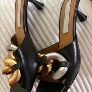 Stella McCartney Black Women's Heels w/gold & silver